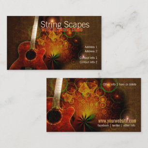 Carte de visite de fractale de guitare de Scapes