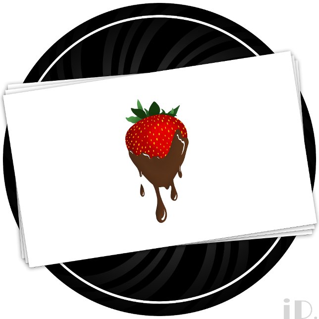 carte de visite de fraise au chocolat (Créateur téléchargé)