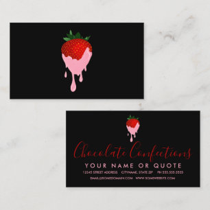 carte de visite de fraise chocolat fraise fraise