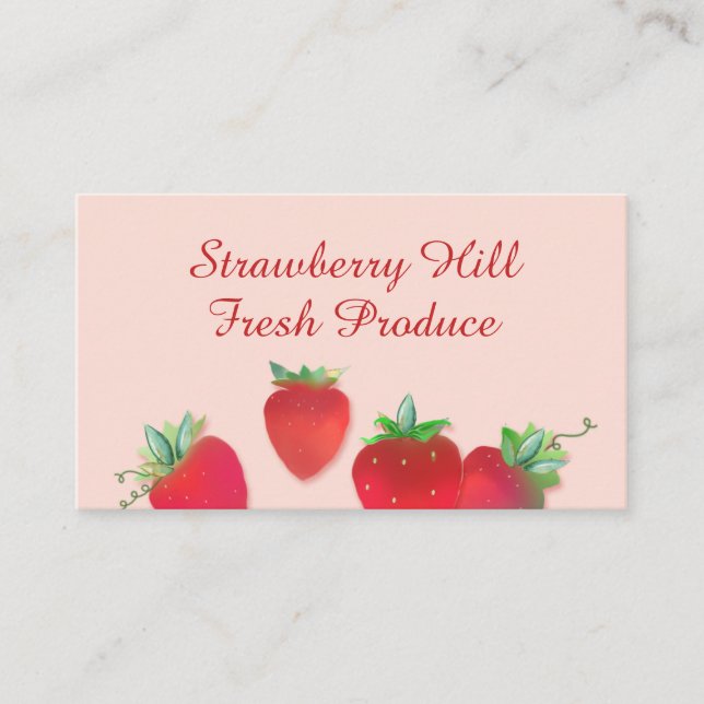 Carte de visite de fraises (Devant)