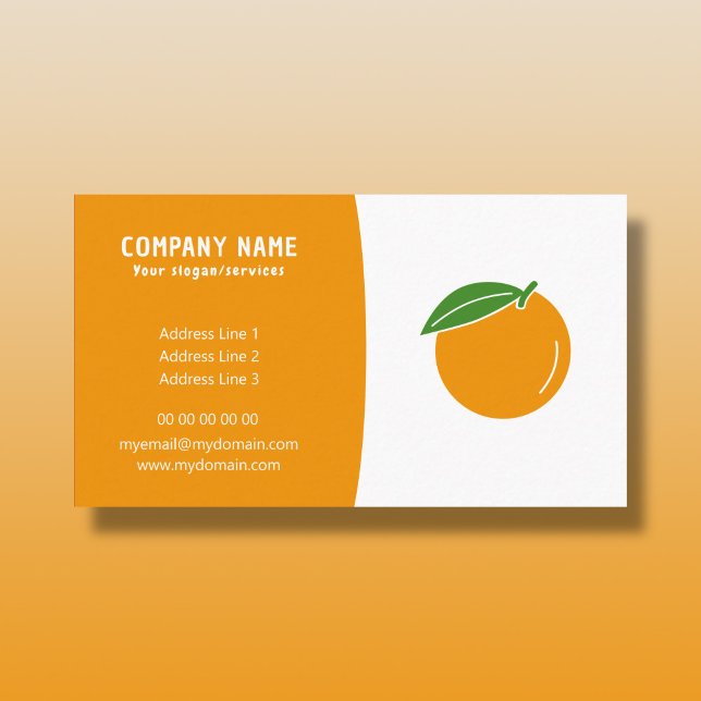 Carte de visite de fruits orange (Orange Fruit Business Card)