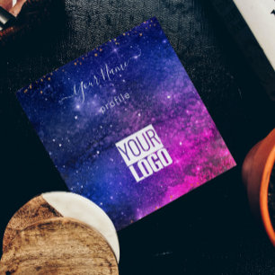 carte de visite de galaxie violette