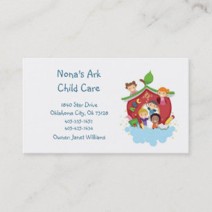 Carte de visite de garde d'enfants Ark