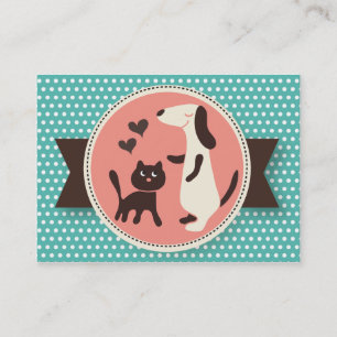 Carte de visite de garde d'enfants d'animal
