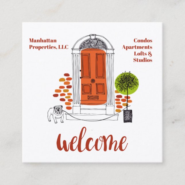 carte de visite de gestion des propriétés (Devant)