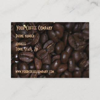 Carte de visite de grain de café