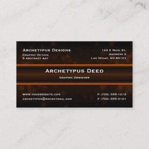 Carte de visite de grésillement - orange