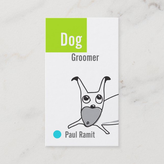 Carte de visite de Groomer de chien (Devant)