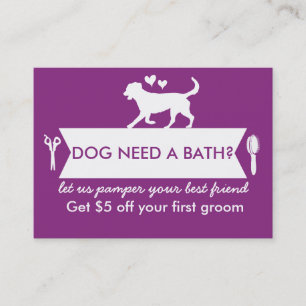 Carte de visite de Groomer de chien -