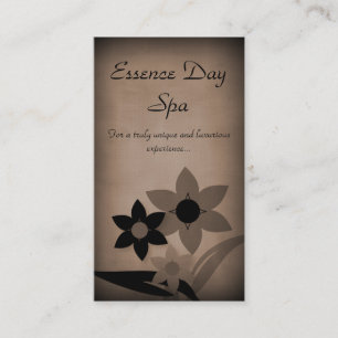 Carte de visite de Grunge Florals, Mocha
