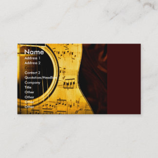Carte de visite de guitare