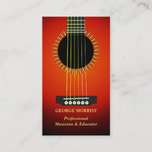 Carte de visite de guitare de musique