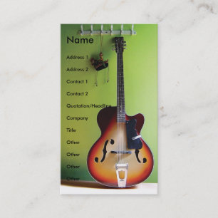 Carte de visite de guitare électrique