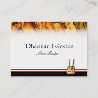 Carte de visite de guitares acoustiques