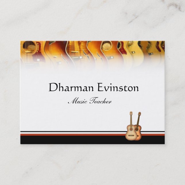 Carte de visite de guitares acoustiques (Devant)