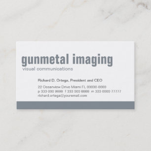 Carte de visite de Gunmetal de panneau de ligne de