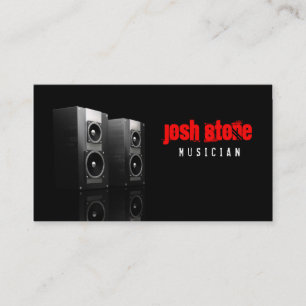 Carte de visite de haut-parleurs de musique