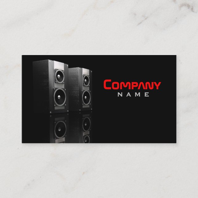 Carte de visite de haut-parleurs de musique (Devant)