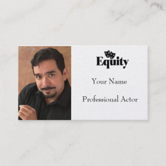 Carte de visite de Headshot pour l'acteur d'AEA