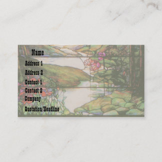 Carte de visite de jardin de l'eau en verre