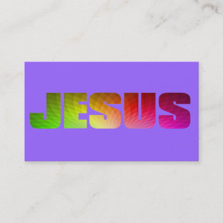 Carte de visite de Jésus d'arc-en-ciel