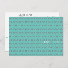 Carte de visite de Jésus Fish Text