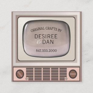 carte de visite de jeu de télévision vintage