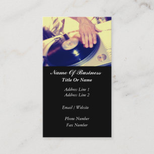 Carte de visite de jockey de disque