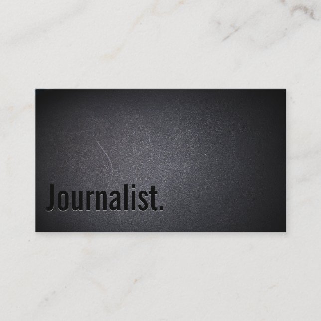 Carte de visite de journalisme professionnel Black (Devant)