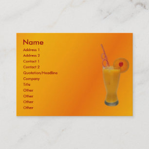 Carte de visite de jus d'orange