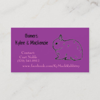 Carte de visite de KyMack Rabbitry