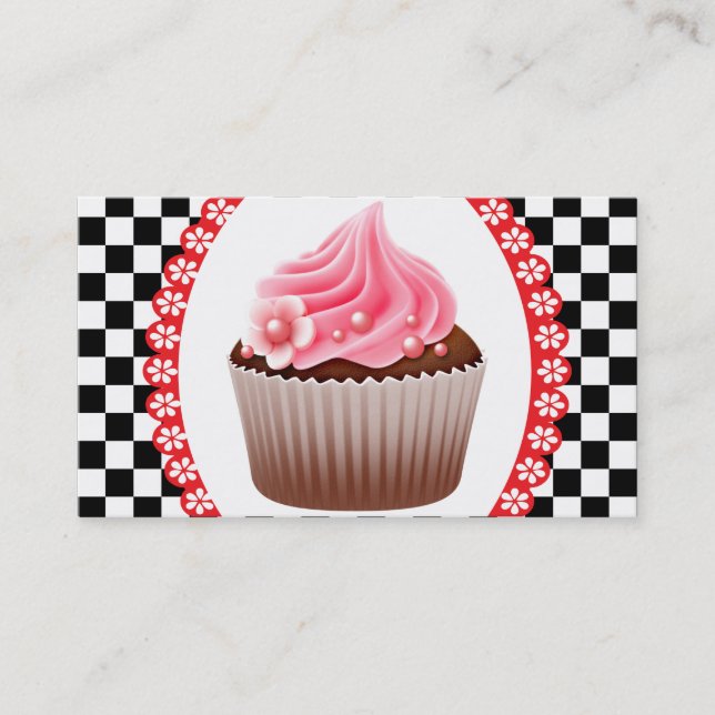 Carte de visite de la boulangerie Pink Cupcake Che (Devant)