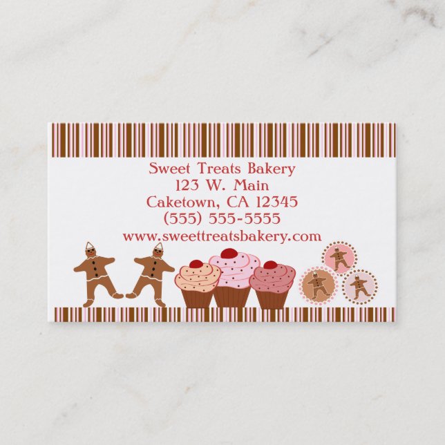 Carte de visite de la boulangerie Sweet Traitement (Devant)