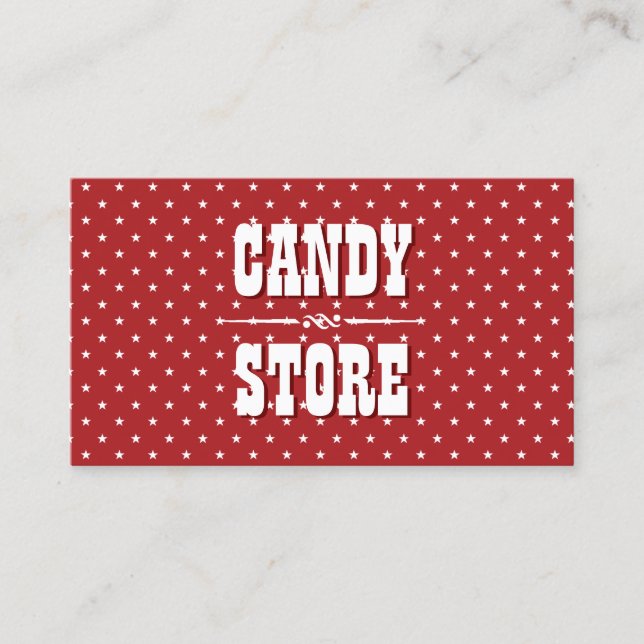 Carte de visite de la boutique de bonbons Motifs S (Devant)