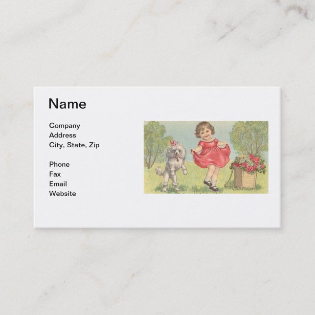 Carte de visite de la boutique des enfants (Devant)