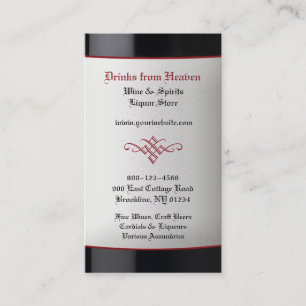 Carte de visite de la Boutique Vins Liquor