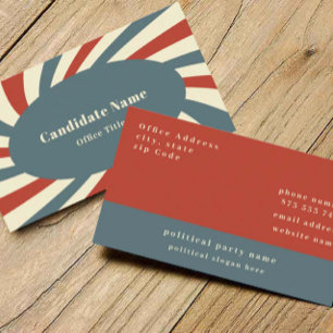Carte de visite de la campagne politique Super rét