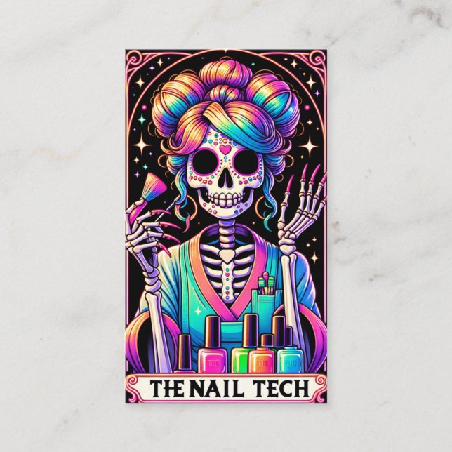 Carte de visite de la carte Tarot Tech à ongle gra (Devant)