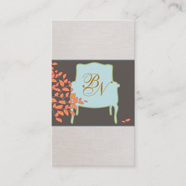 Carte de visite de la chaire française monogramme (Devant)