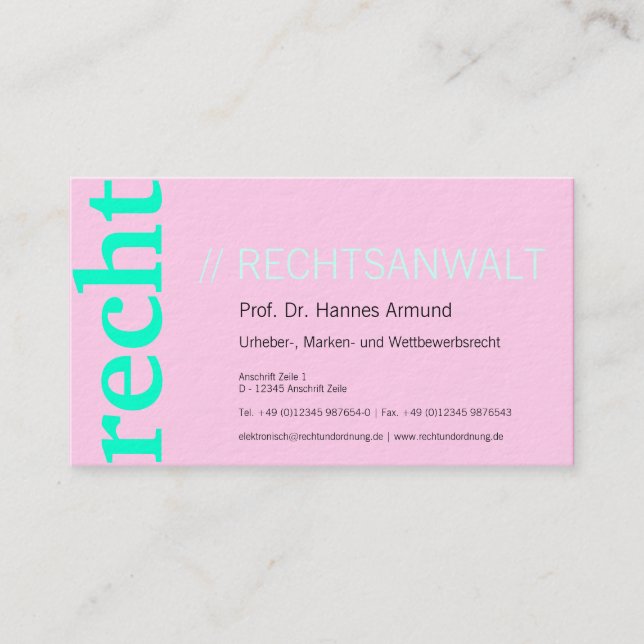 Carte de visite de la chancellerie (Devant)