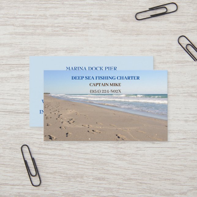 Carte de visite de la charte de pêche maritime (Devant/Arrière en situation)