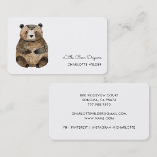 Carte de visite de la garderie Cute Little Bear