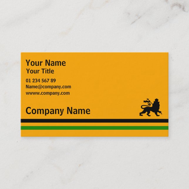 Carte de visite de la Jamaïque (Devant)