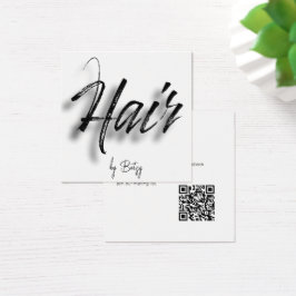 Carte de visite de la liste des cheveux en écritur
