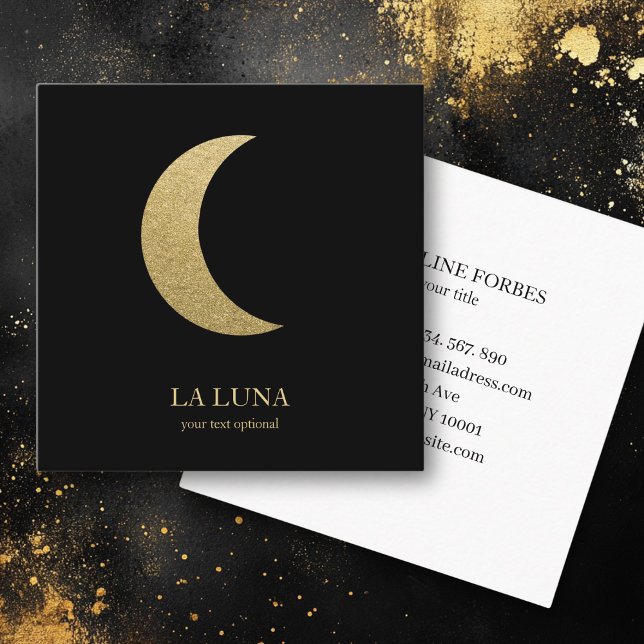 Carte de visite de la lune (Gold Moon Business Card.)