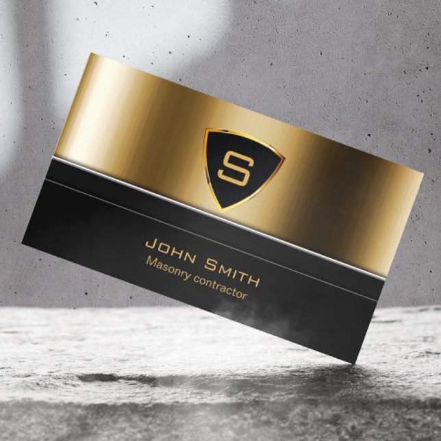 Carte de visite de la maçonnerie Royal Gold Shield (Créateur téléchargé)