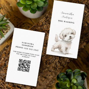 Carte de visite de la marche des chiens