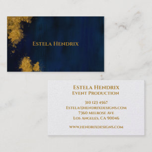 Carte de visite de la Marine moderne Blue Gold Spl