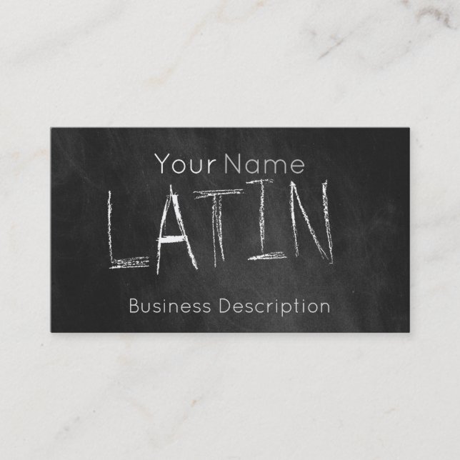 Carte de visite de la matière scolaire (Devant)