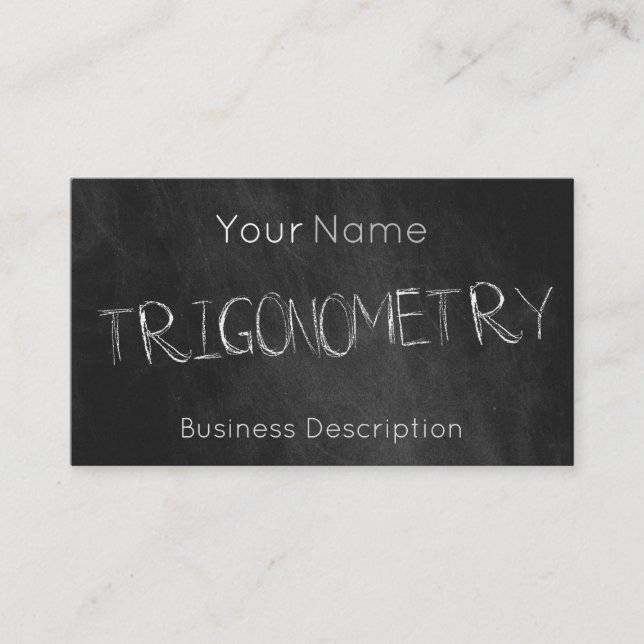 Carte de visite de la matière scolaire (Devant)